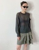 Charcoal Destroyed Knit #250330